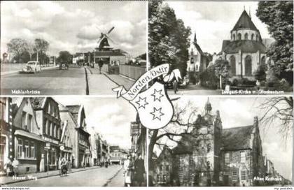 Norden Ostfriesland Norden Bruecke Rathaus Ludgeri Kirche x 1960