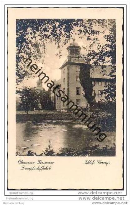 Oberweser Personen-Dampfschifffahrt - Schloss Corvey - Foto-AK