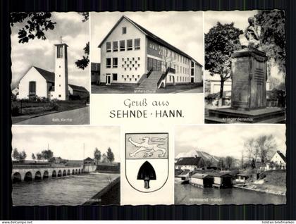 Sehnde, Kirche, schule, Kriegerdenkmal, Schleuse, Mittelland Kanal, Wappen