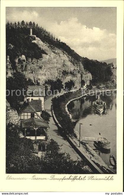 Steinmuehle Pegestorf Oberweser- Personen- Dampfschifffahrt