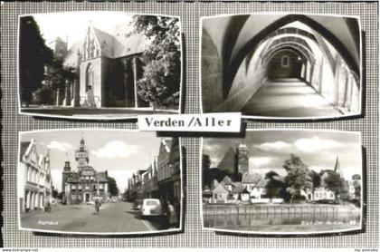 Verden Aller Verden Rathaus Dom Aller ungelaufen ca. 1955