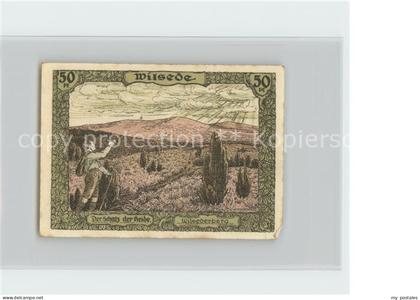 Wilsede Lueneburger Heide 50 Pfennig Wilsederberg Lueneburger Heide Hermann Loen