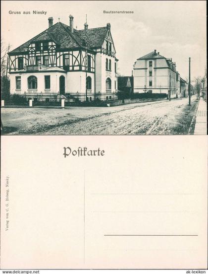 Ansichtskarte Niesky Niska Bautznerstrasse 1910