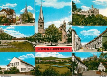 Noerten-Hardenberg Ortsmotive mit Kirche Strassenpartie Burgruine