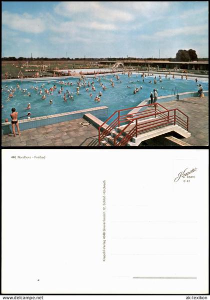 Ansichtskarte Nordhorn Freibad Schwimmbad Nordhorn 1990