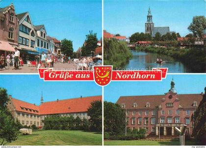 Nordhorn Hauptstrasse Partie an der Vechta Kloster Frenswegen Rathaus