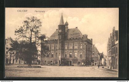 AK Calcar, grauer Tag am Markte