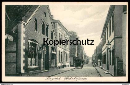 ALTE POSTKARTE LENGERICH IN WESTFALEN BAHNHOFSTRASSE KUTSCHE FRAUEN Ansichtskarte AK postcard cpa