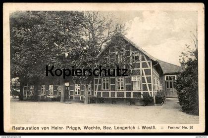 ALTE POSTKARTE WECHTE BEZIRK LENGERICH IN WESTFALEN RESTAURATION VON HEINRICH PRIGGE Ansichtskarte AK postcard cpa