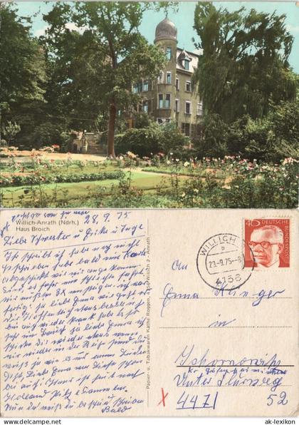 Ansichtskarte Anrath Haus Broich in Willich Anrath 1975