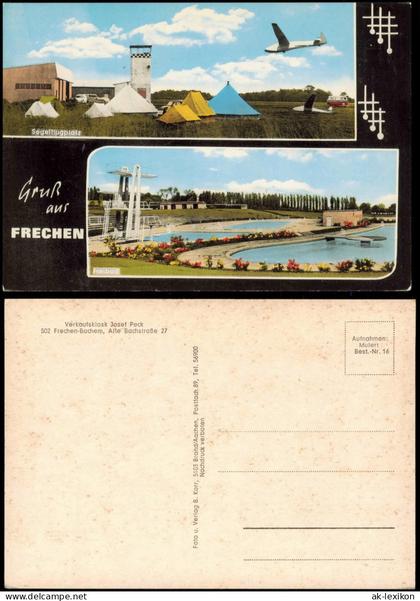 Ansichtskarte Frechen Gruss aus Frechen - Segelflugplatz und Freibad 1965