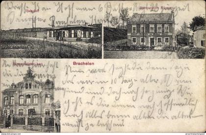 CPA Brachelen Hückelhoven Nordrhein Westfalen, Bahnhof, Bürgermeisteramt, Restauration Küpners