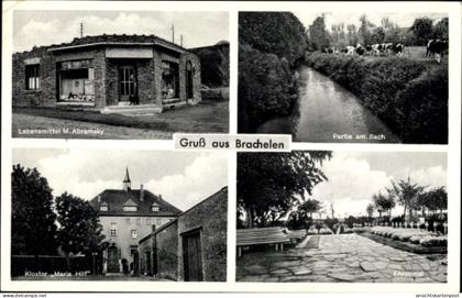 CPA Brachelen Hückelhoven Nordrhein Westfalen, Lebensmittel M. Abramsky, Bach, Kloster, Ehrenmal