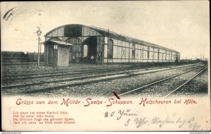 CPA Kalscheuren Hürth bei Köln, Militär Speise Schuppen