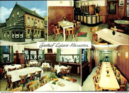 CPA Nieukerk Kerken am Niederrhein, Gasthof Eykers-Hennesen, Innen- und Außenansicht