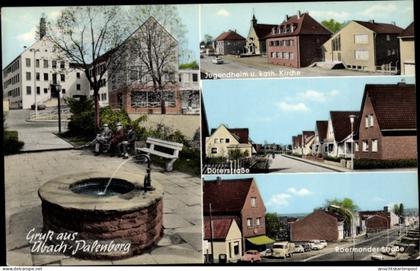 CPA Übach Palenberg Nordrhein Westfalen, Jugendheim und kath. Kirche, Roermonder Straße