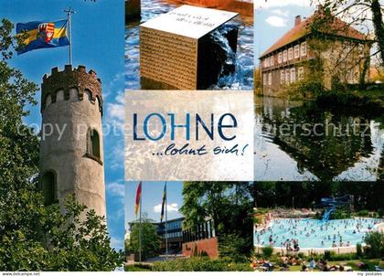 Lohne Schlossturm Monument Weiher Rathaus Schwimmbad