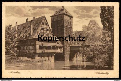 ALTE POSTKARTE NÜRNBERG HENKERSTEG 1926 PANORAMA Ansichtskarte postcard cpa AK