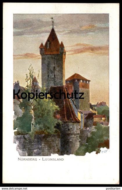 ALTE POSTKARTE NÜRNBERG LUGINSLAND Künstler Kley postcard Ansichtskarte cpa AK