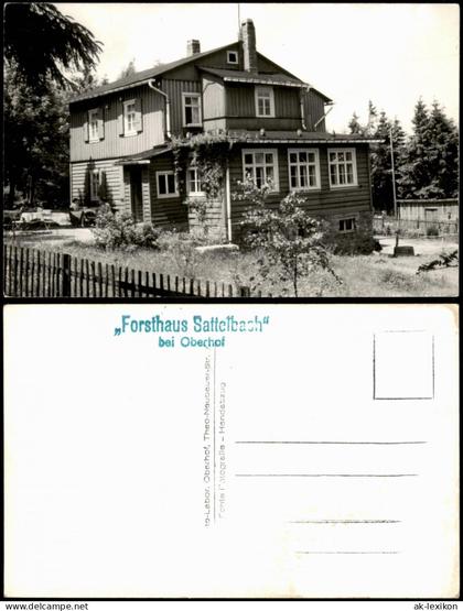 Ansichtskarte Oberhof (Thüringen) Forsthaus Sattelbach bei Oberhof 1960