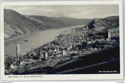 Oberwesel Rhein Oberwesel Ruine Schoenburg