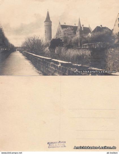 Ansichtskarte Ochsenfurt Panorama mit Stadtmauer 1928