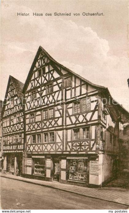 Ochsenfurt Historisches Haus des Schmied von Ochsenfurt Fachwerkhaus Altstadt