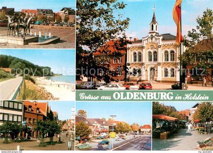 Oldenburg Holstein Reiterstandbild Rathaus Ortspartien Markt