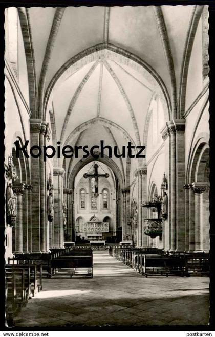ÄLTERE POSTKARTE OSNABRÜCK DOM INNENANSICHT 1960 Inneres Briefmarke Olympisches Jahr Olympia stamp olympiades postcard