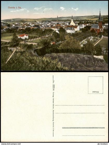 Ansichtskarte Ostritz (Oberlausitz) Wostrowc Stadtpartie 1914