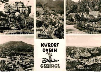 Oybin Felsentor am Toepfer Scharfenstein Kurpark Oybin mit Hochwald Berg Oybin