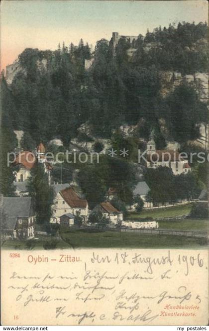 Oybin Sachsen Teilansicht mit Berg Oybin