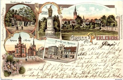 Gruss aus Perleberg - Litho