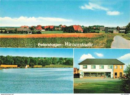 Petershagen  Weser NRW Wasserstrasse Dorfansicht Felder See Segelboot Kaufhaus M