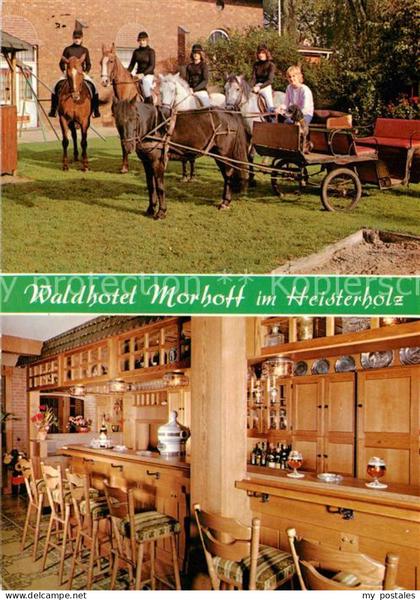 Petershagen Weser Waldhotel Morhoff im Heisterholz Bar Gaststube Pferdekutsche