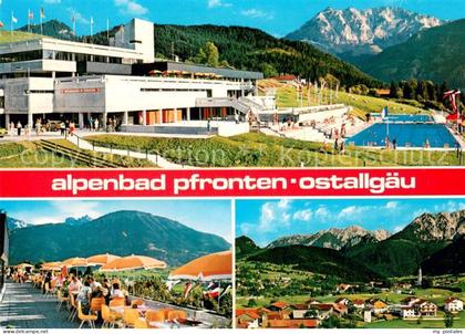 Pfronten Ostallgaeu Bayern Alpenbad Pfronten Schwimmbad Terrasse
