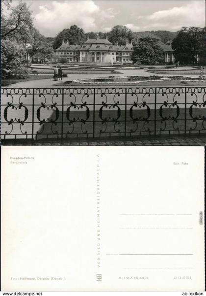 Ansichtskarte Pillnitz Schloss Pillnitz mit Gartenanlage 1973