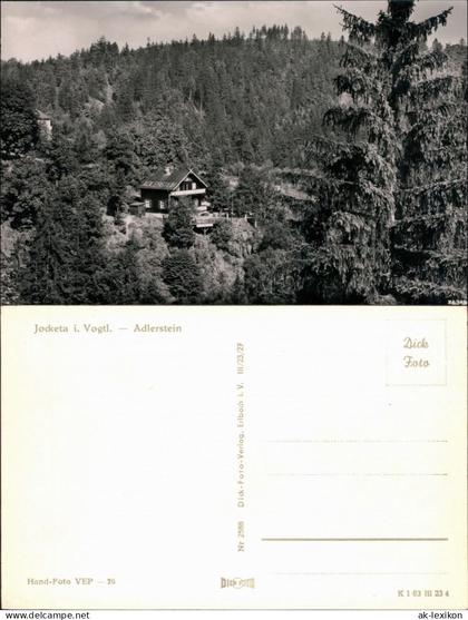 Ansichtskarte Jocketa-Pöhl Adlerstein 1963