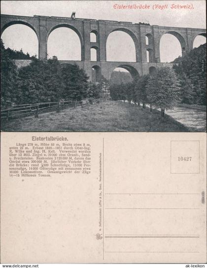 Ansichtskarte Jocketa-Pöhl Elstertalbrücke 2
 1925