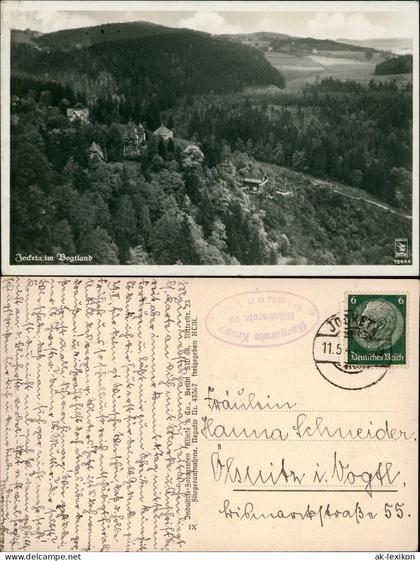 Ansichtskarte Jocketa-Pöhl Luftbild Jocketa 1935