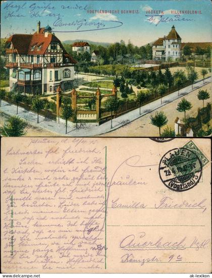 Ansichtskarte Jocketa-Pöhl Villenkolonie 1915