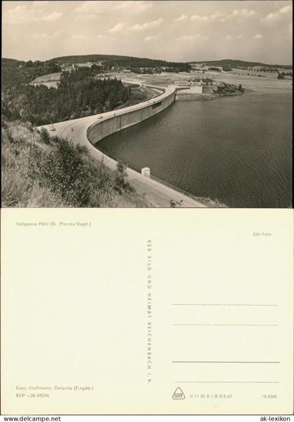 Ansichtskarte Pöhl Talsperre 1967