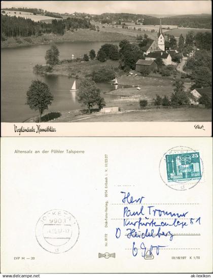 Ansichtskarte Pöhl Talsperre Altensalz Panorama 1987/1970