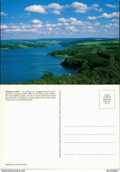 Ansichtskarte Pöhl Talsperre - Stausee 1992