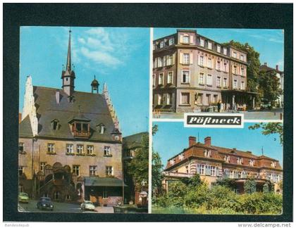 DDR - Pössneck - Multivues Rathaus Posthirsch Hotel Ehrolungsheim DR I.P. Semmelweis