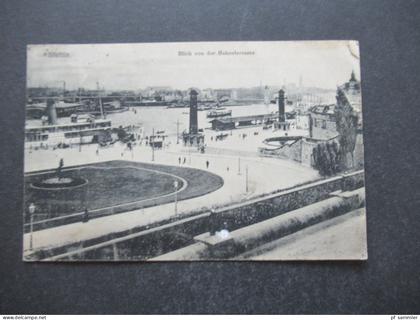 DR 1920 ehemalige Gebiete Pommern AK Stettin Blick von der Hakenterrase Germania MiF mit Tagesstempel Stettin