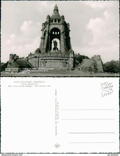 Porta Westfalica Kaiser-Wilhelm-Denkmal - Porta Westfalica Fotokarte 1963