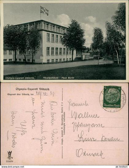 Ansichtskarte Döberitz-Premnitz Hauptgebäude - Haus Berlin 1939