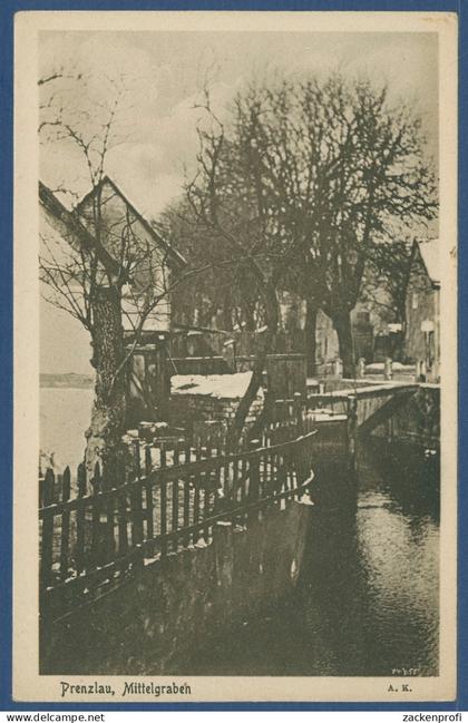 Prenzlau Am Mittelgraben, ungebraucht (AK3675)