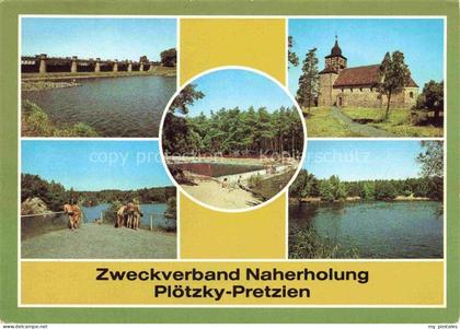 Pretzien-Ploetzky Salzlandkreis Sachsen-Anhalt Pretziener Wehr Kirche Steinbruch